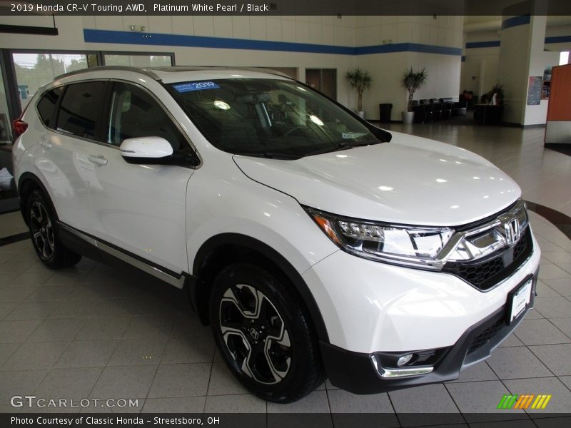 Platinum White Pearl / Black 2019 Honda CR-V Touring AWD