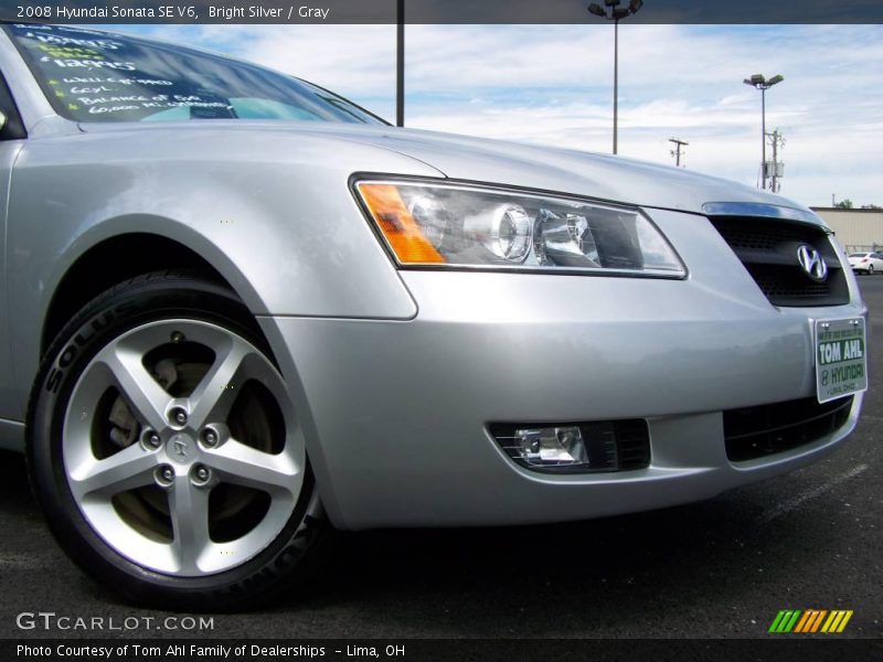 Bright Silver / Gray 2008 Hyundai Sonata SE V6