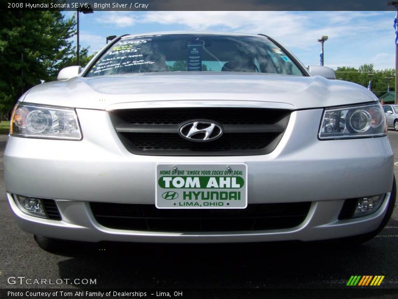 Bright Silver / Gray 2008 Hyundai Sonata SE V6