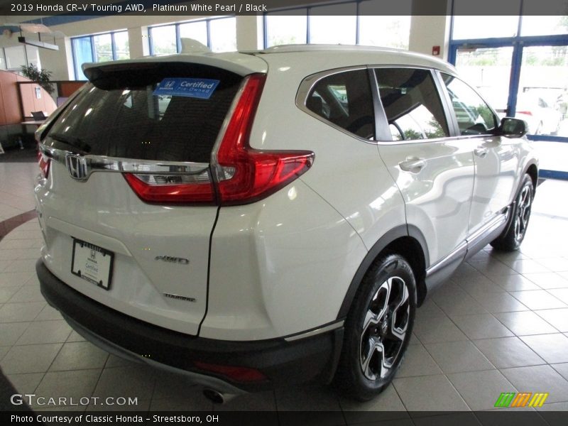 Platinum White Pearl / Black 2019 Honda CR-V Touring AWD