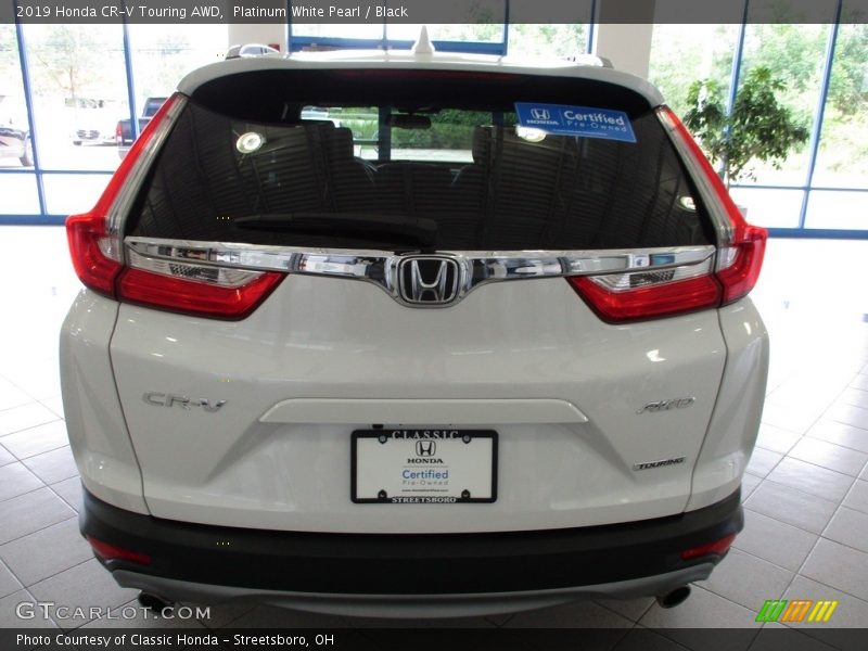 Platinum White Pearl / Black 2019 Honda CR-V Touring AWD