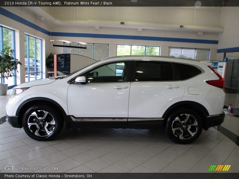 Platinum White Pearl / Black 2019 Honda CR-V Touring AWD