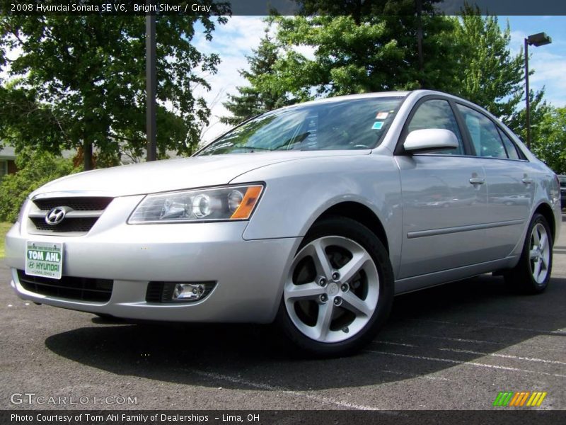 Bright Silver / Gray 2008 Hyundai Sonata SE V6