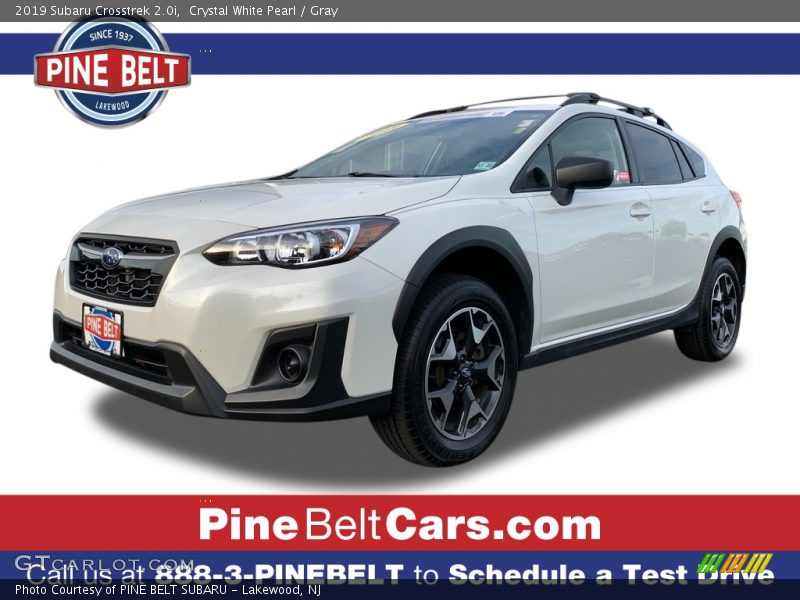 Crystal White Pearl / Gray 2019 Subaru Crosstrek 2.0i