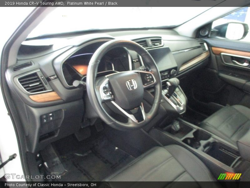 Platinum White Pearl / Black 2019 Honda CR-V Touring AWD