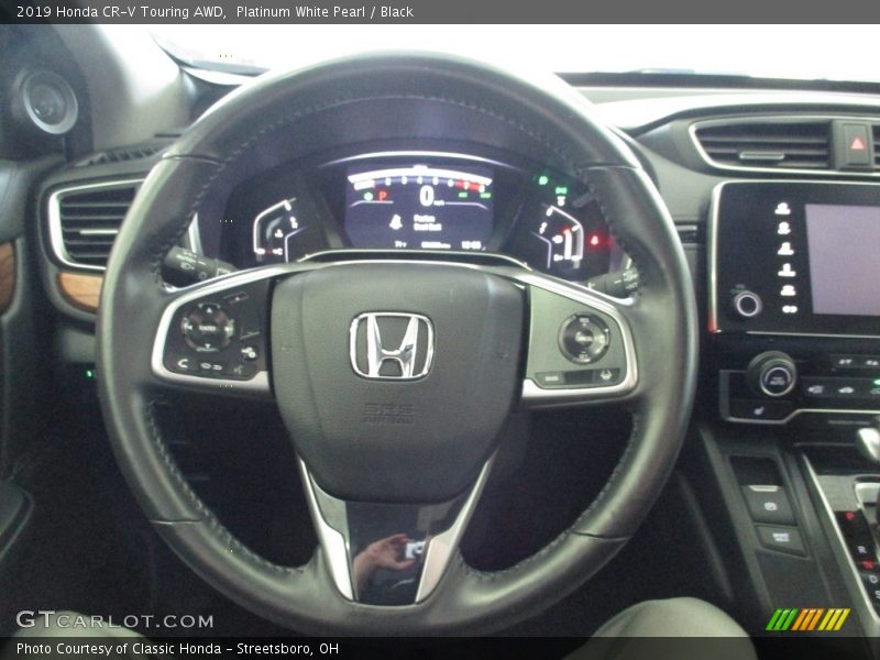 Platinum White Pearl / Black 2019 Honda CR-V Touring AWD