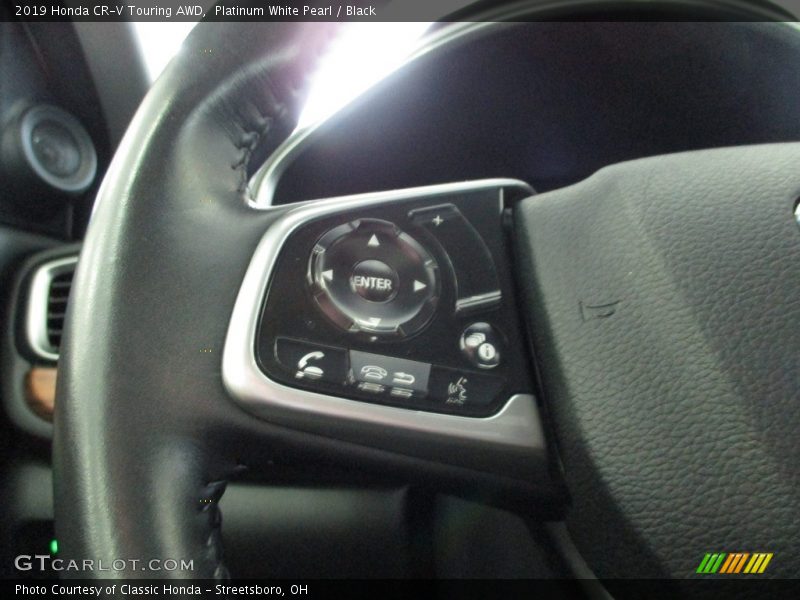Platinum White Pearl / Black 2019 Honda CR-V Touring AWD