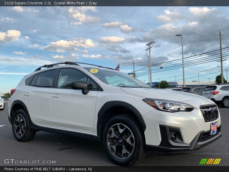 Crystal White Pearl / Gray 2019 Subaru Crosstrek 2.0i