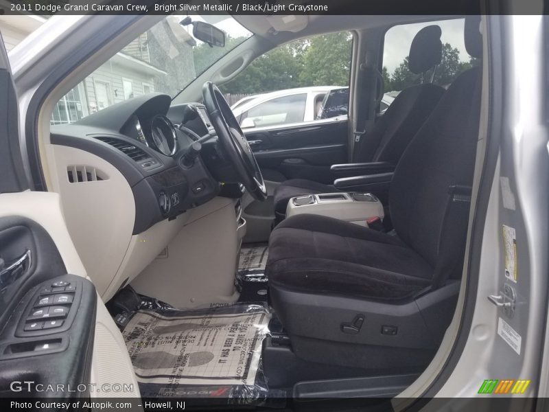 Bright Silver Metallic / Black/Light Graystone 2011 Dodge Grand Caravan Crew