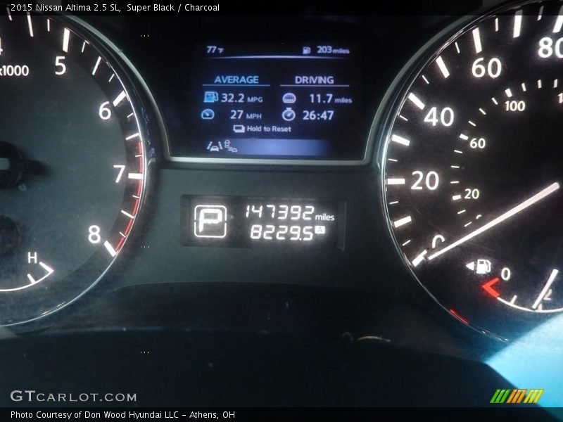 Super Black / Charcoal 2015 Nissan Altima 2.5 SL