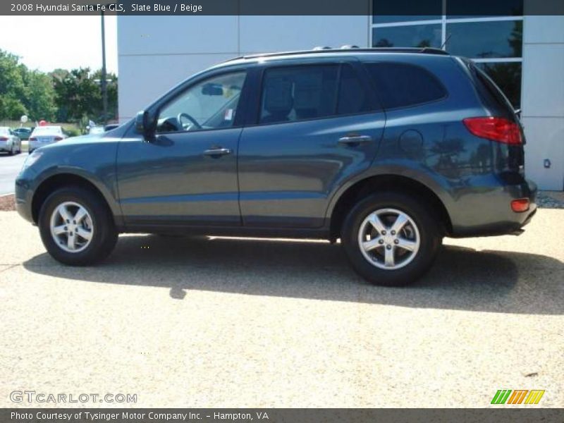 Slate Blue / Beige 2008 Hyundai Santa Fe GLS