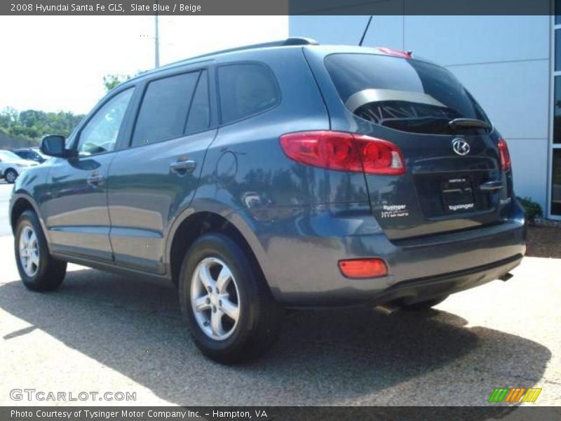 Slate Blue / Beige 2008 Hyundai Santa Fe GLS