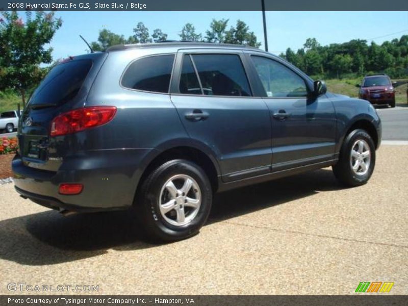 Slate Blue / Beige 2008 Hyundai Santa Fe GLS