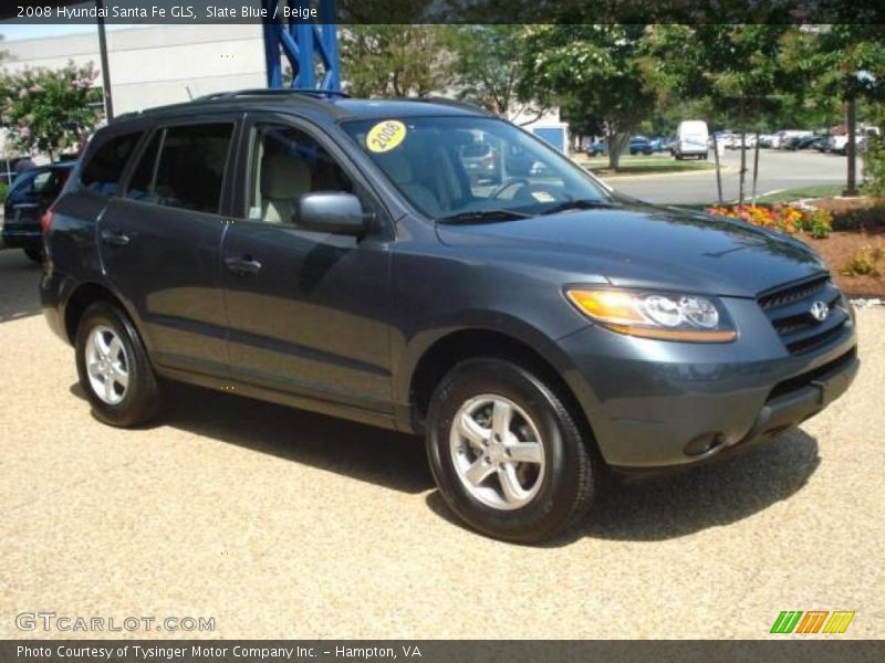 Slate Blue / Beige 2008 Hyundai Santa Fe GLS