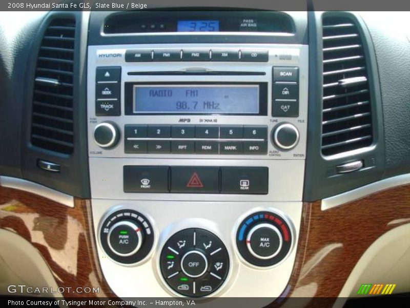 Slate Blue / Beige 2008 Hyundai Santa Fe GLS