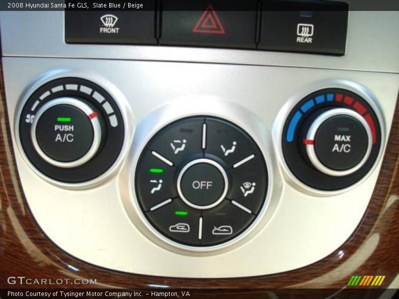 Slate Blue / Beige 2008 Hyundai Santa Fe GLS