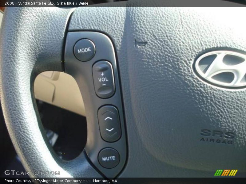 Slate Blue / Beige 2008 Hyundai Santa Fe GLS