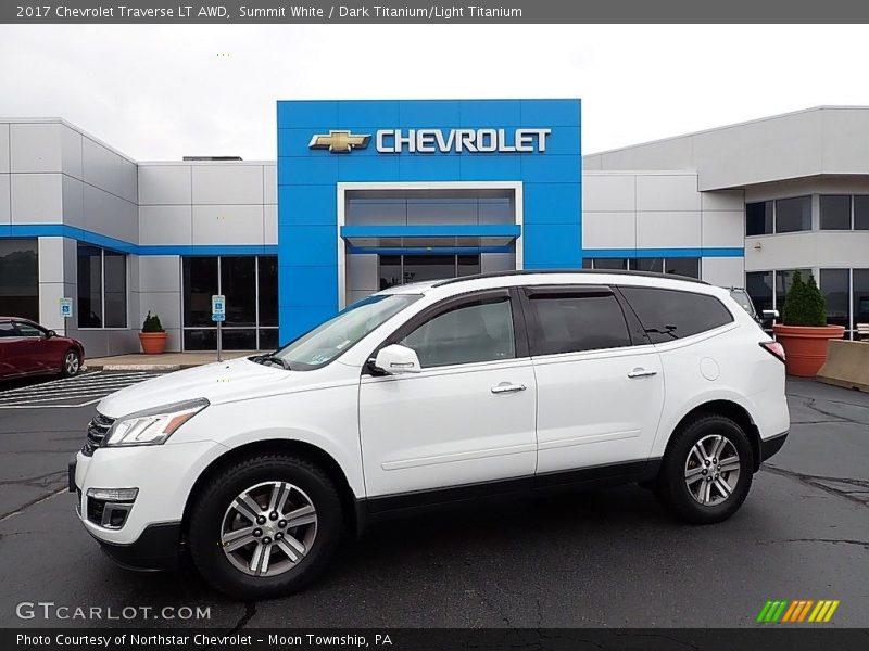 Summit White / Dark Titanium/Light Titanium 2017 Chevrolet Traverse LT AWD