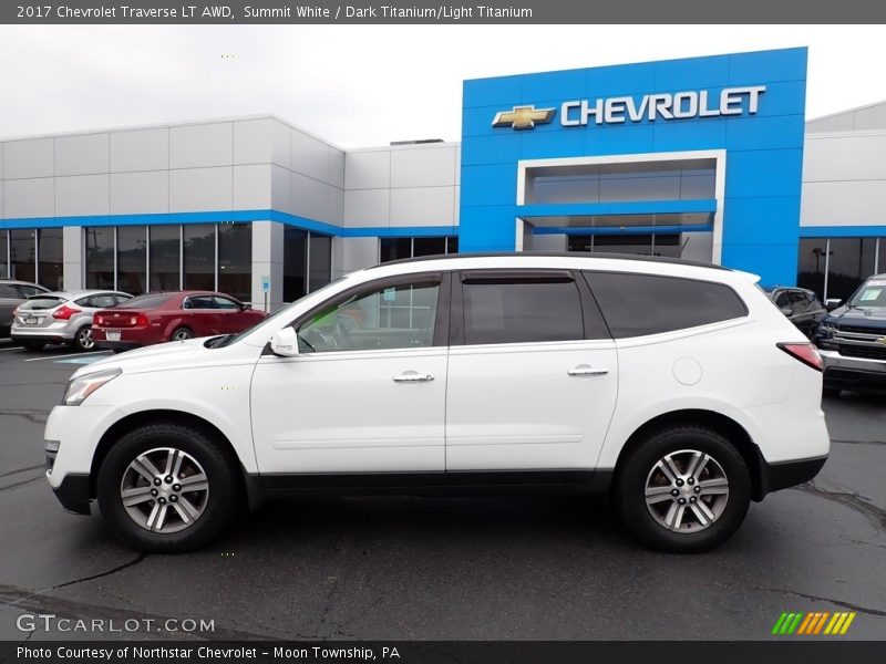 Summit White / Dark Titanium/Light Titanium 2017 Chevrolet Traverse LT AWD