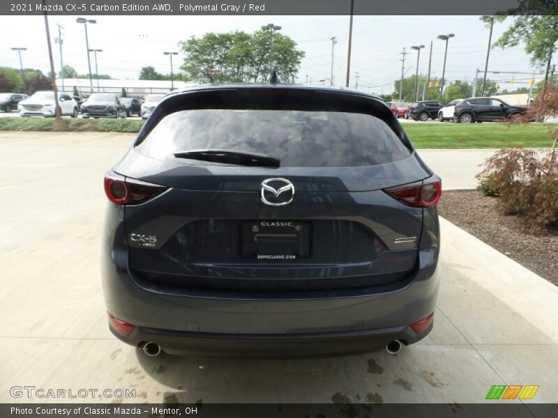 Polymetal Gray / Red 2021 Mazda CX-5 Carbon Edition AWD