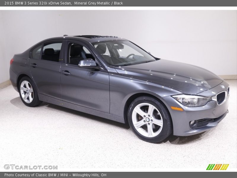 Mineral Grey Metallic / Black 2015 BMW 3 Series 320i xDrive Sedan