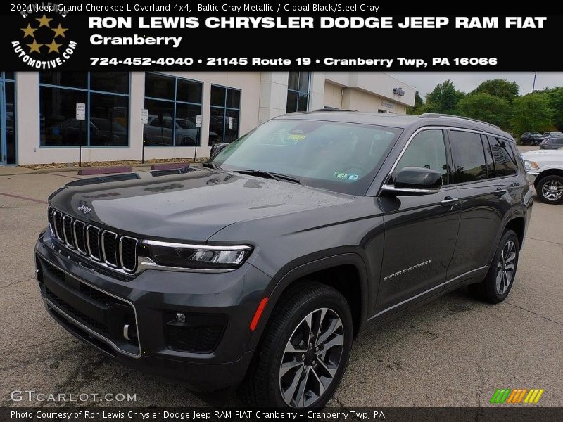 Baltic Gray Metallic / Global Black/Steel Gray 2021 Jeep Grand Cherokee L Overland 4x4