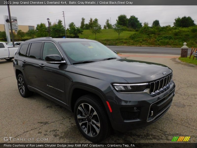 Baltic Gray Metallic / Global Black/Steel Gray 2021 Jeep Grand Cherokee L Overland 4x4