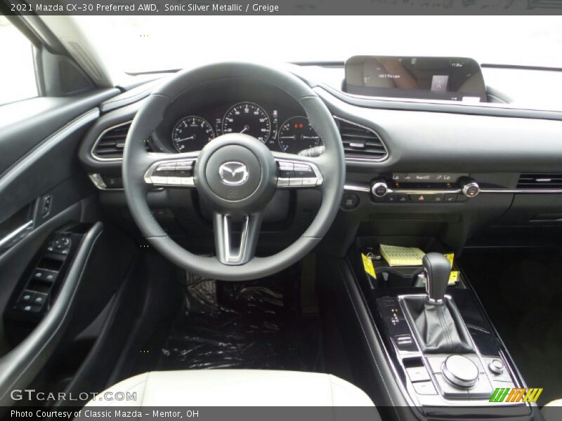 Sonic Silver Metallic / Greige 2021 Mazda CX-30 Preferred AWD