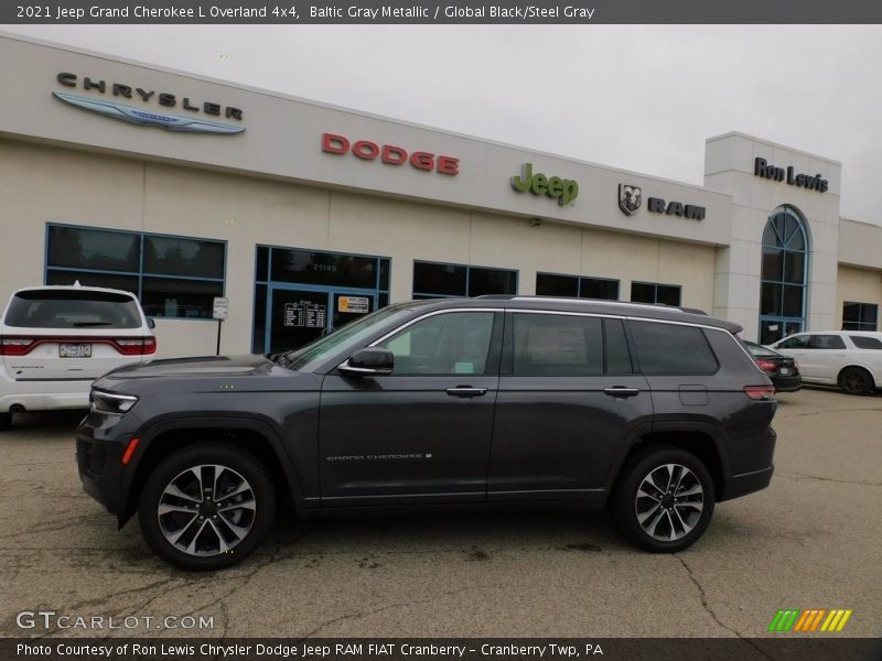 Baltic Gray Metallic / Global Black/Steel Gray 2021 Jeep Grand Cherokee L Overland 4x4