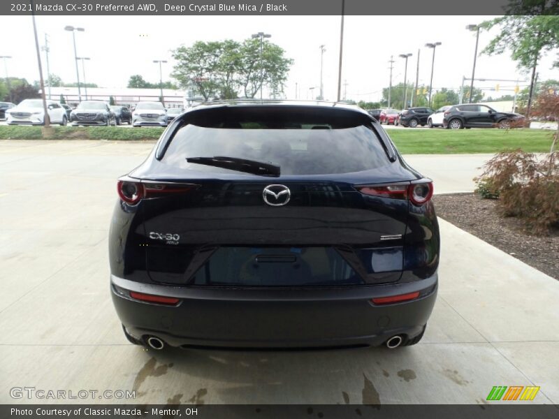 Deep Crystal Blue Mica / Black 2021 Mazda CX-30 Preferred AWD