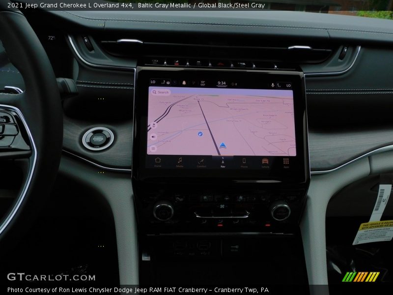 Baltic Gray Metallic / Global Black/Steel Gray 2021 Jeep Grand Cherokee L Overland 4x4