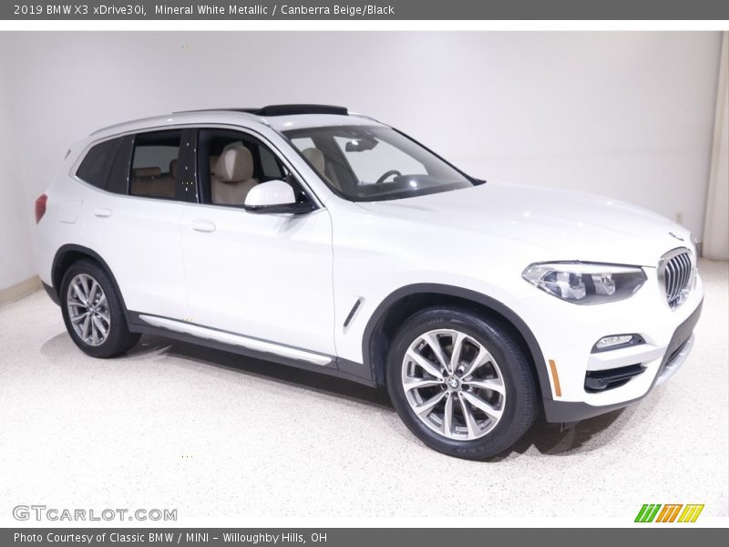 Mineral White Metallic / Canberra Beige/Black 2019 BMW X3 xDrive30i