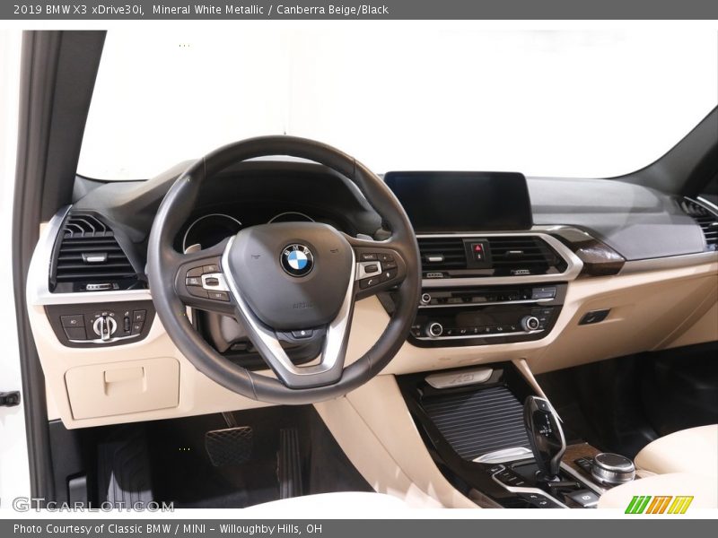 Mineral White Metallic / Canberra Beige/Black 2019 BMW X3 xDrive30i