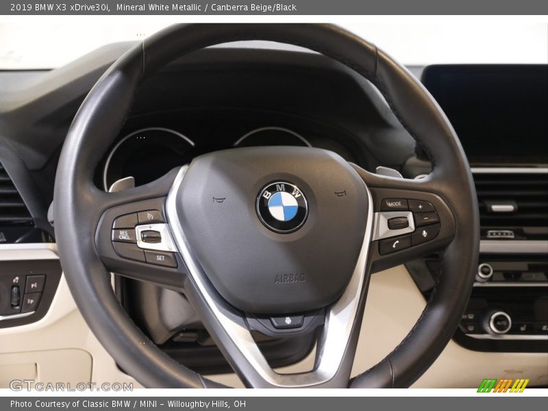 Mineral White Metallic / Canberra Beige/Black 2019 BMW X3 xDrive30i
