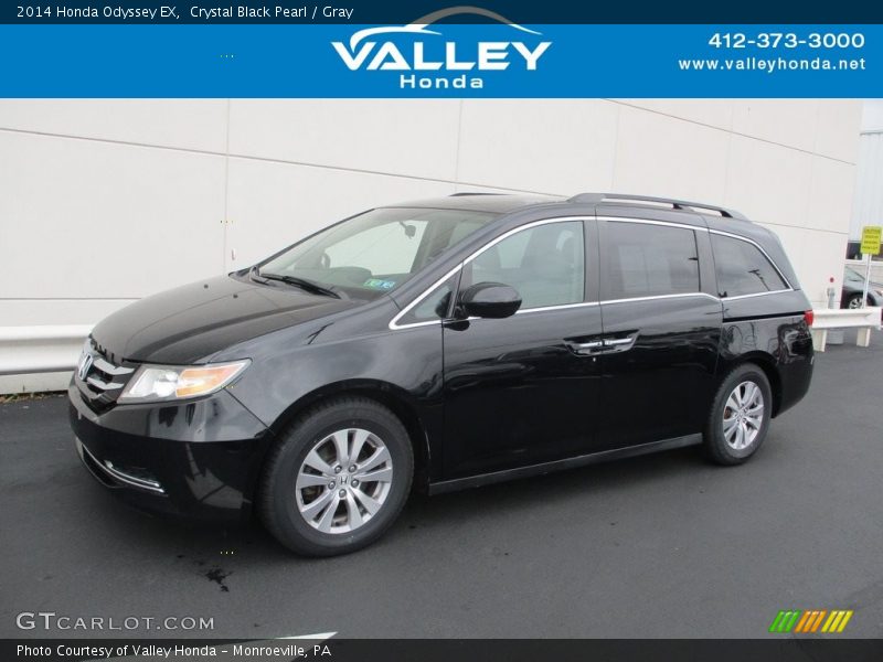 Crystal Black Pearl / Gray 2014 Honda Odyssey EX