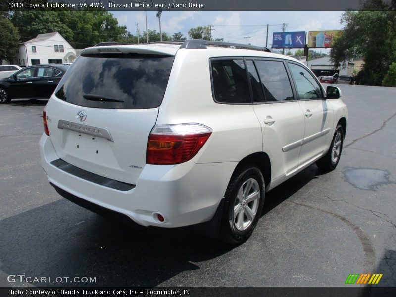 Blizzard White Pearl / Sand Beige 2010 Toyota Highlander V6 4WD