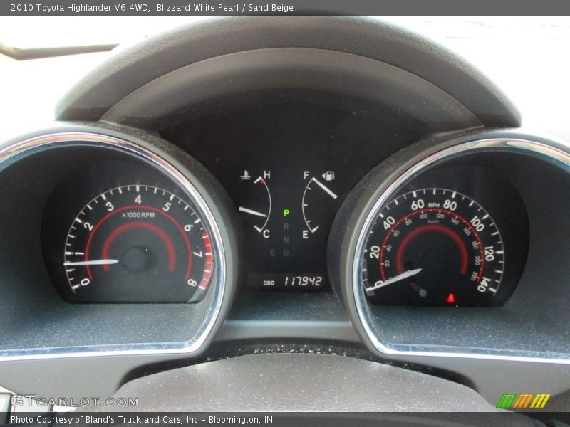 Blizzard White Pearl / Sand Beige 2010 Toyota Highlander V6 4WD