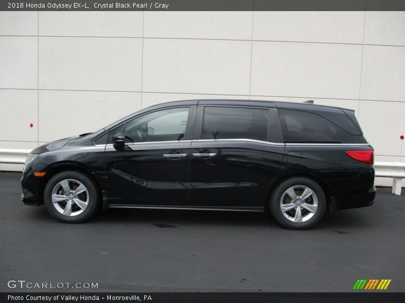 Crystal Black Pearl / Gray 2018 Honda Odyssey EX-L