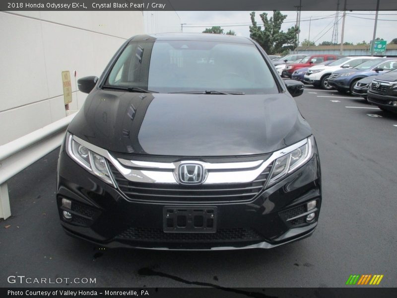 Crystal Black Pearl / Gray 2018 Honda Odyssey EX-L