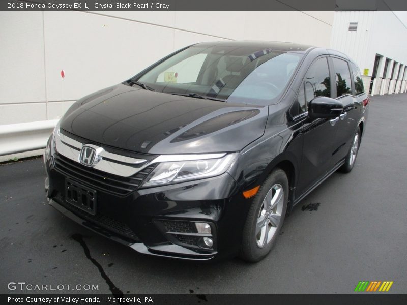 Crystal Black Pearl / Gray 2018 Honda Odyssey EX-L