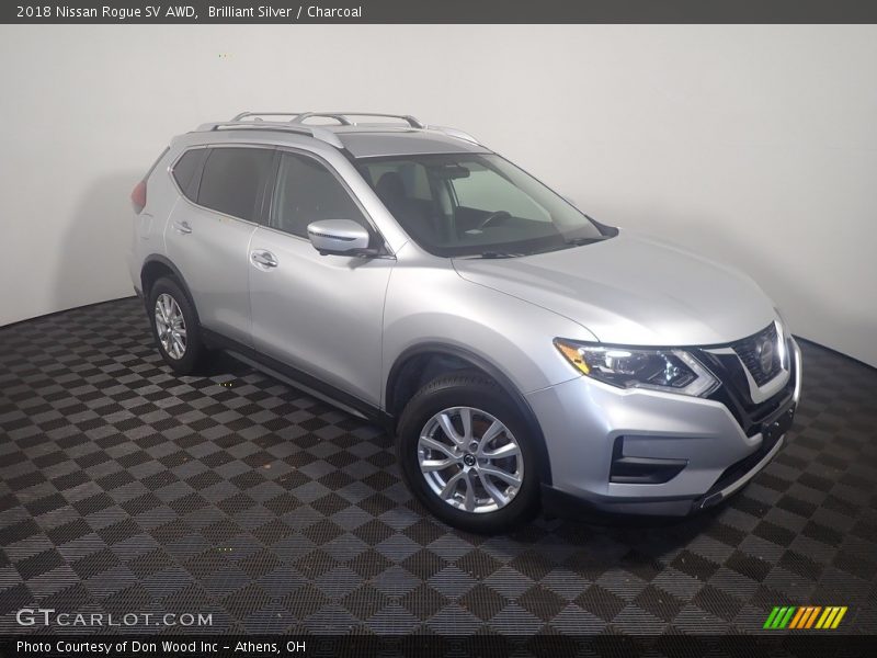 Brilliant Silver / Charcoal 2018 Nissan Rogue SV AWD