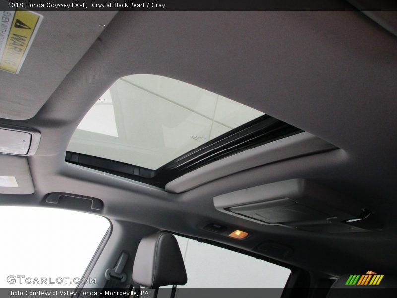 Crystal Black Pearl / Gray 2018 Honda Odyssey EX-L