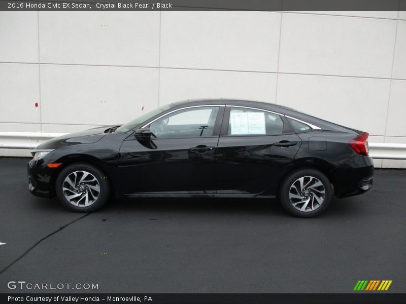 Crystal Black Pearl / Black 2016 Honda Civic EX Sedan