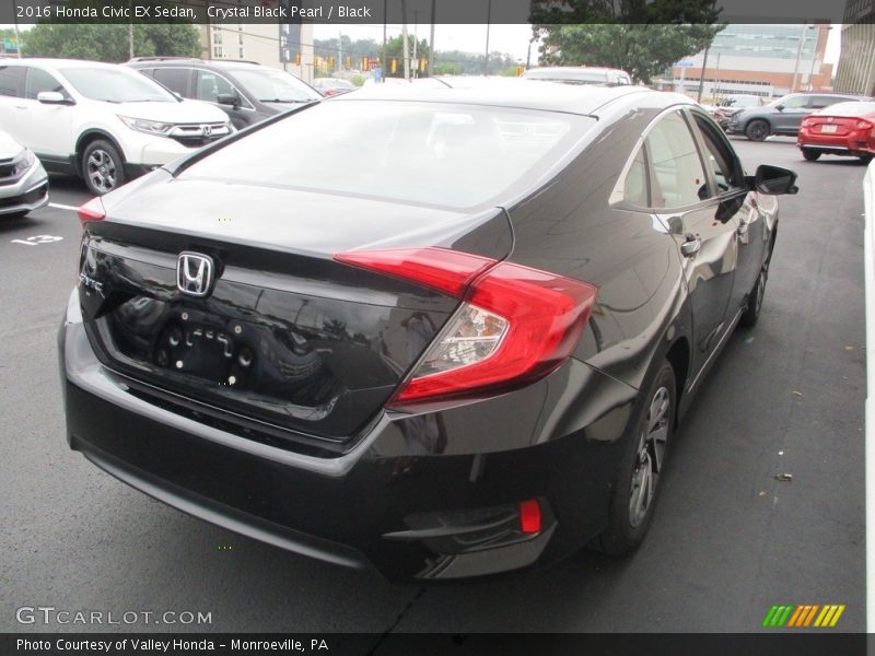 Crystal Black Pearl / Black 2016 Honda Civic EX Sedan