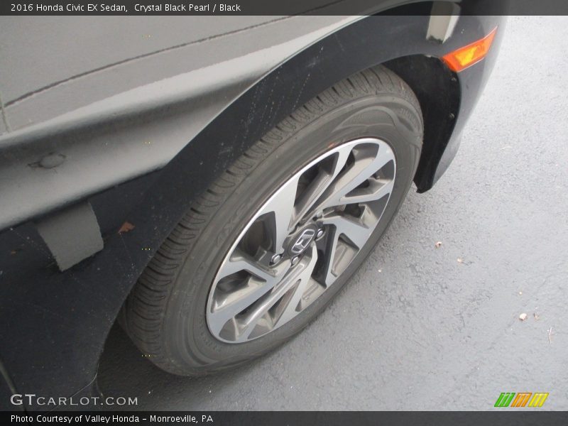 Crystal Black Pearl / Black 2016 Honda Civic EX Sedan