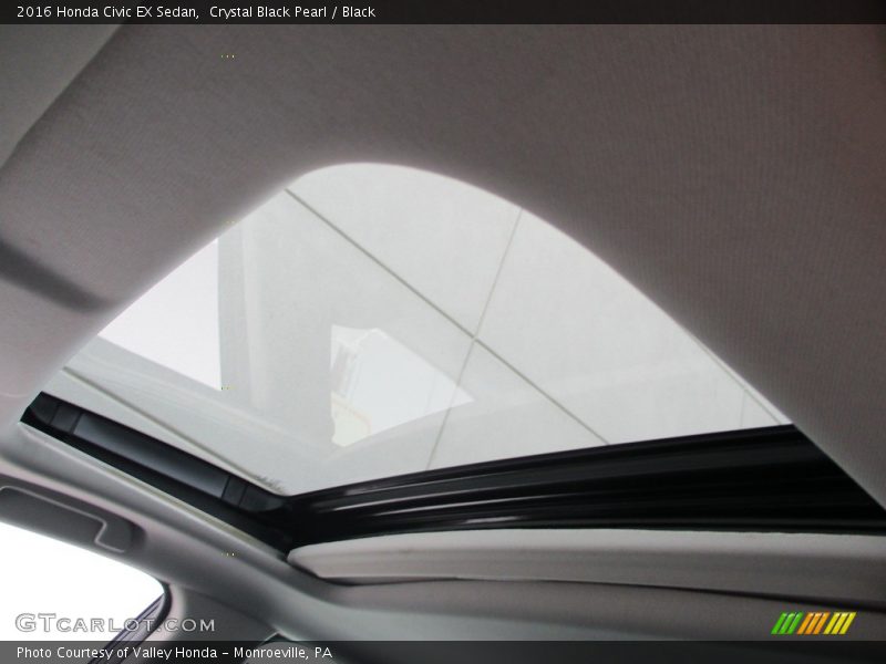 Crystal Black Pearl / Black 2016 Honda Civic EX Sedan