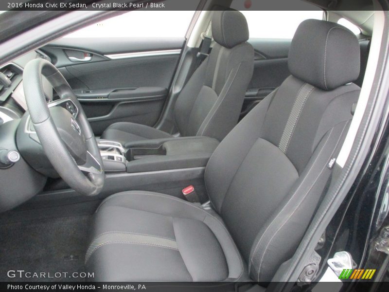 Crystal Black Pearl / Black 2016 Honda Civic EX Sedan