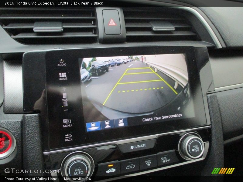 Crystal Black Pearl / Black 2016 Honda Civic EX Sedan