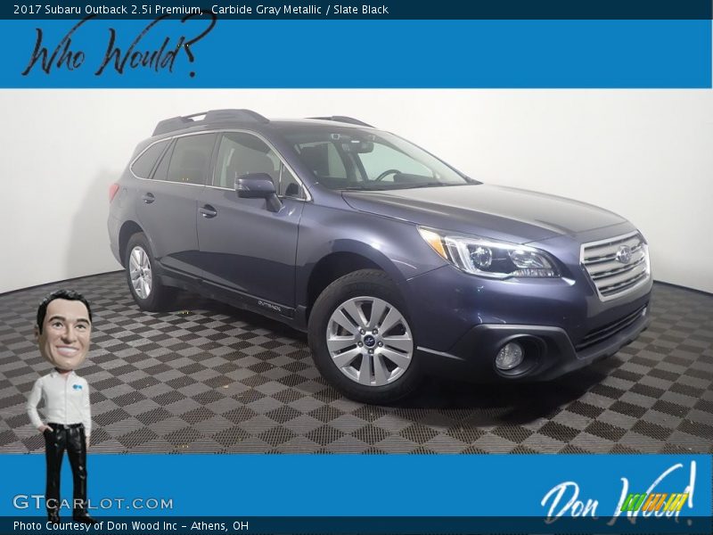 Carbide Gray Metallic / Slate Black 2017 Subaru Outback 2.5i Premium