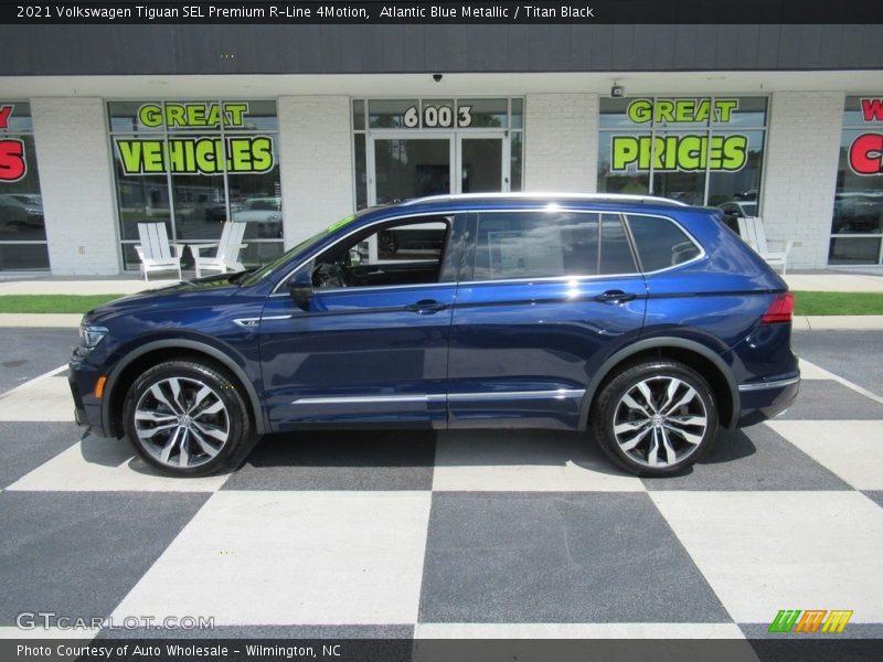 Atlantic Blue Metallic / Titan Black 2021 Volkswagen Tiguan SEL Premium R-Line 4Motion